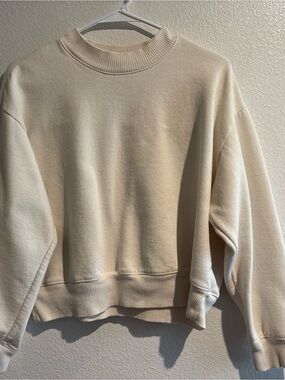 a new day Neutral Cream Boxy Crewneck Sweatshirt